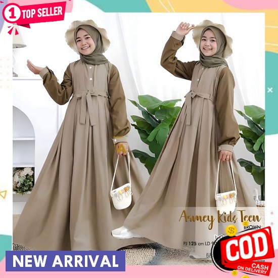 Kaluna Baju Gamis Dress Wanita Cewek Dewasa Remaja Anak Muslim Busui Kekinian Modern Simple Elegan M