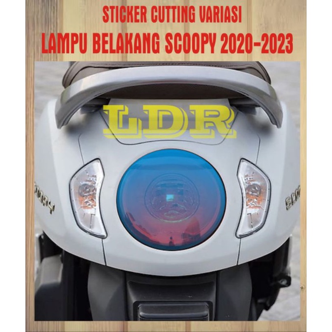 stiker lampu belakang scoopy