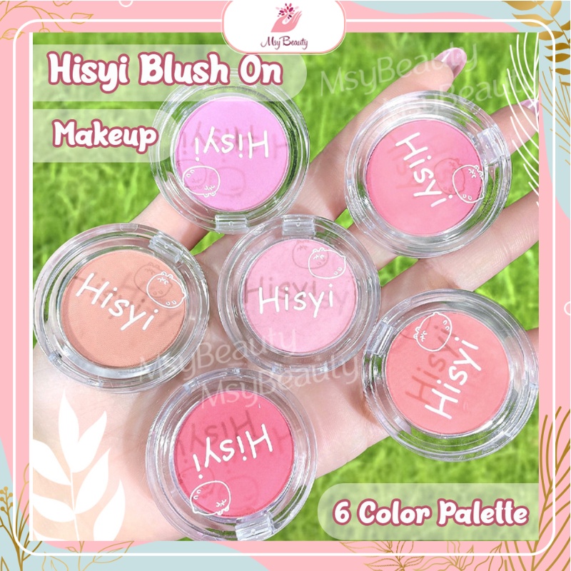 MSY 6 Colors Blush On Makeup Pallete Mineral Powder/Sweet Orange Perona Pipi/Red Rouge Lasting Natural Peach Blush