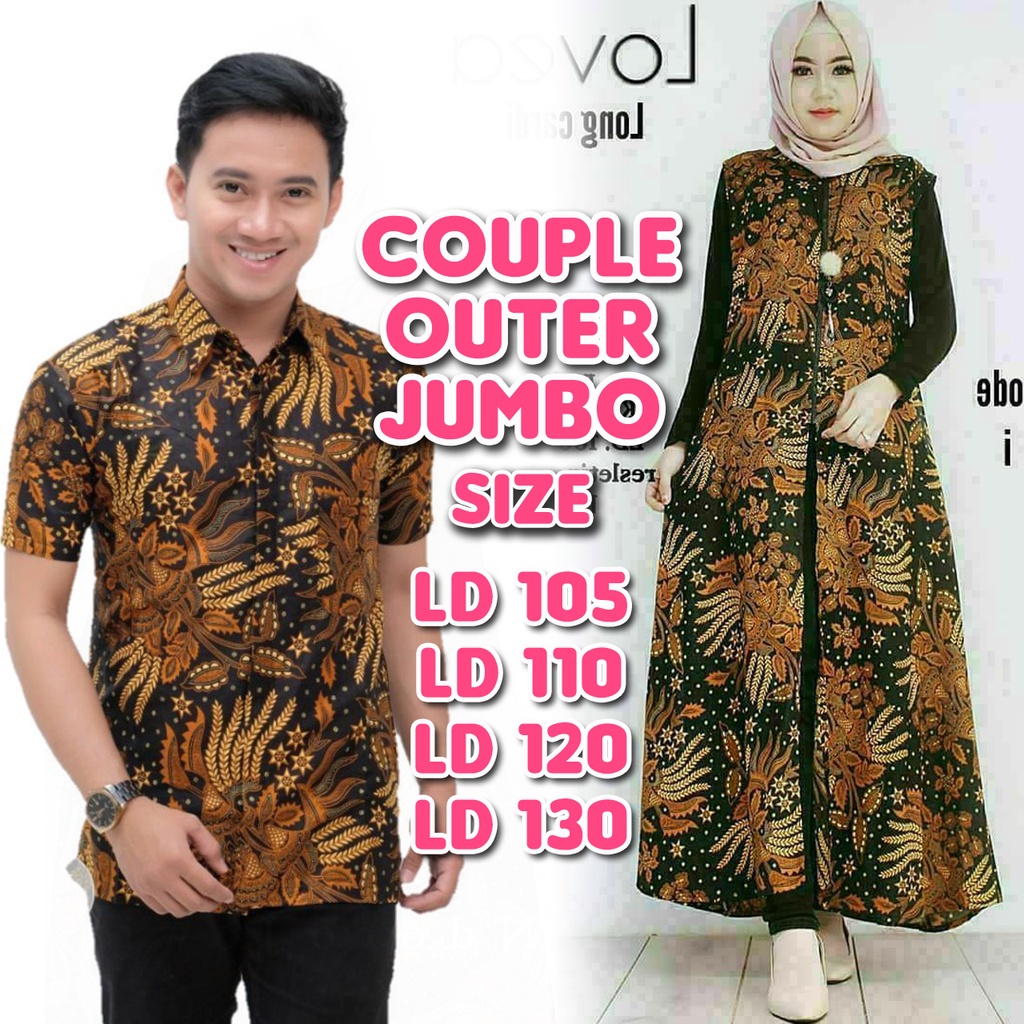 [ BISA COD/BAYAR DITEMPAT ] COUPLE JUMBO / COUPLE BATIK / OUTER JUMBO LD 130 / COUPLE OUTER JUMBO / 