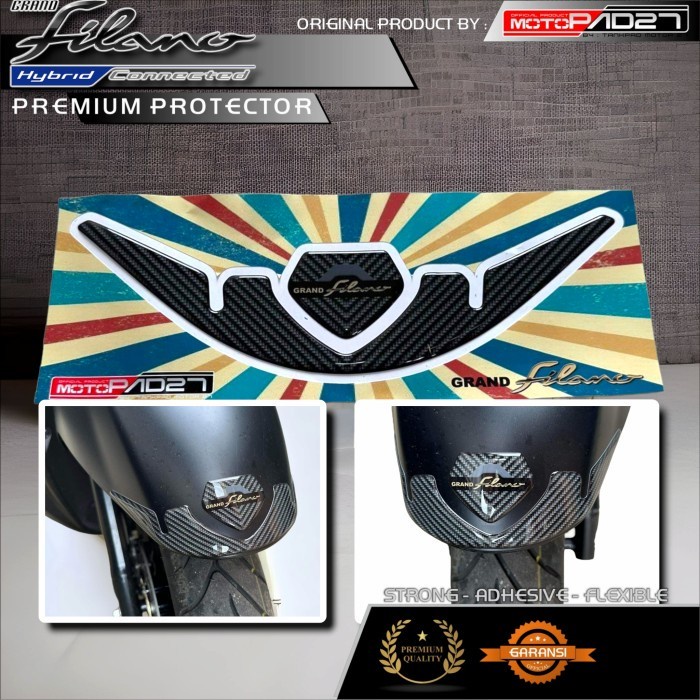 Motopad27 Stiker resin timbul spakbor depan belakang Yamaha Grand Filano 2023