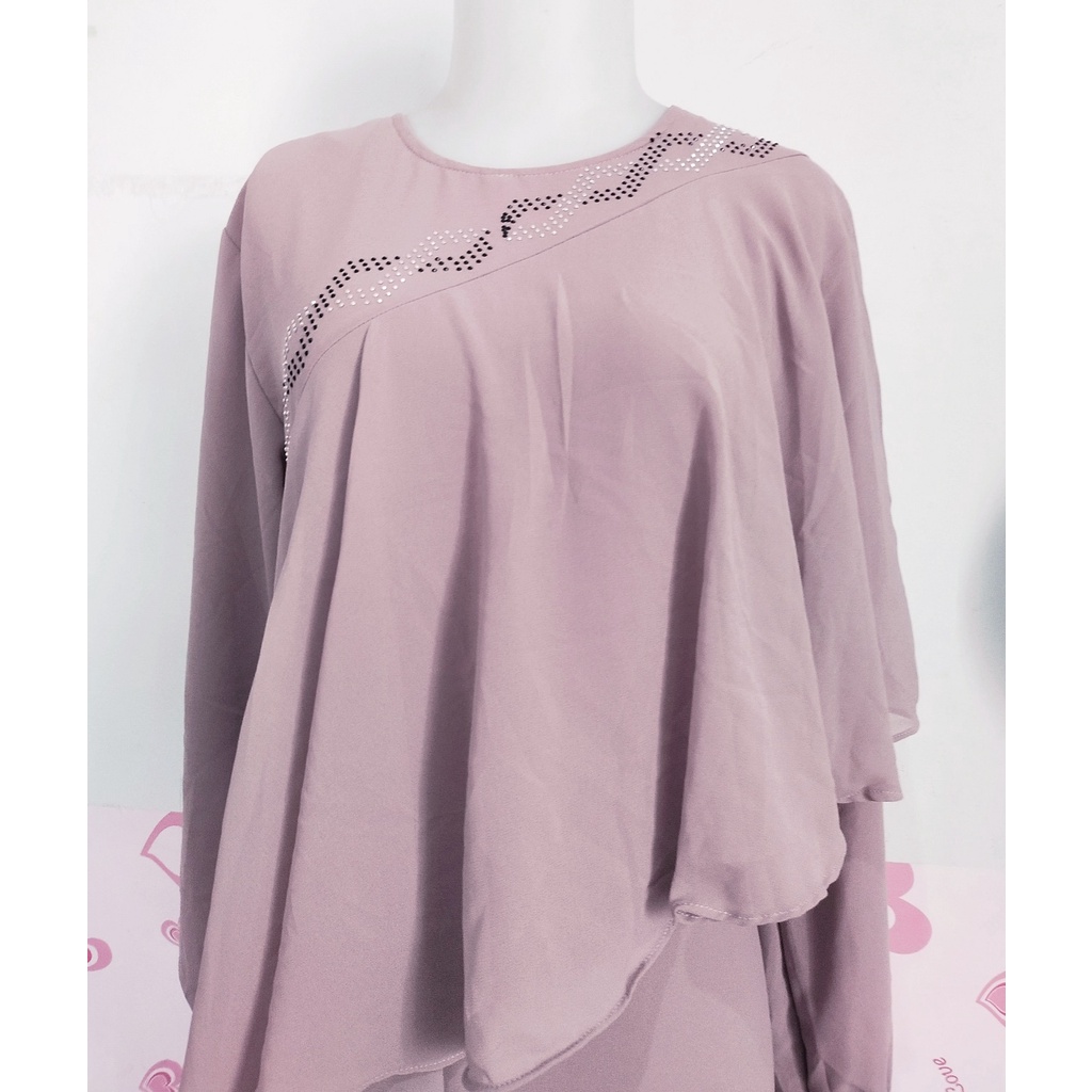 Udlia Gamis Pesta Gamis Lebaran Payet Aluna Nude