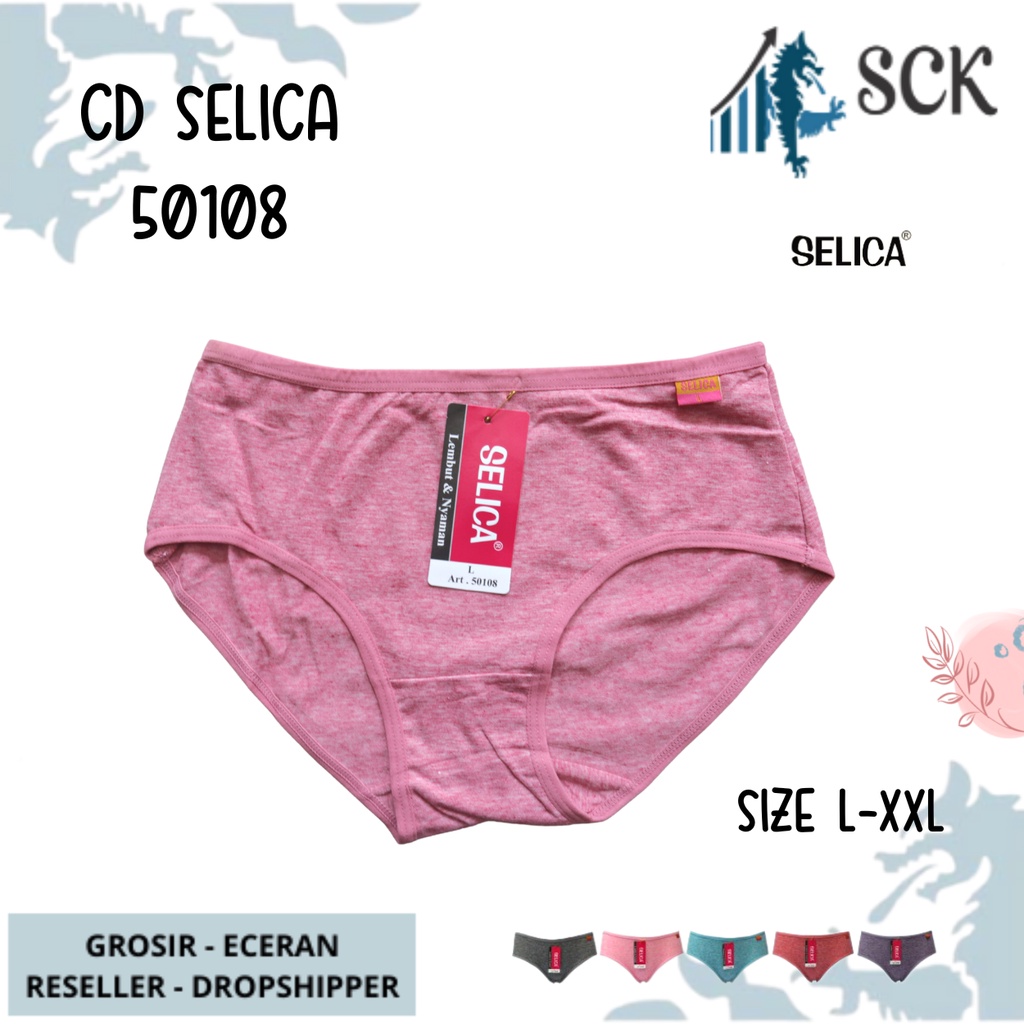 CD Wanita SELICA 50108 Bahan Katun / Pakaian Dalam Wanita Seamless / Celana Dalam Selica Halus