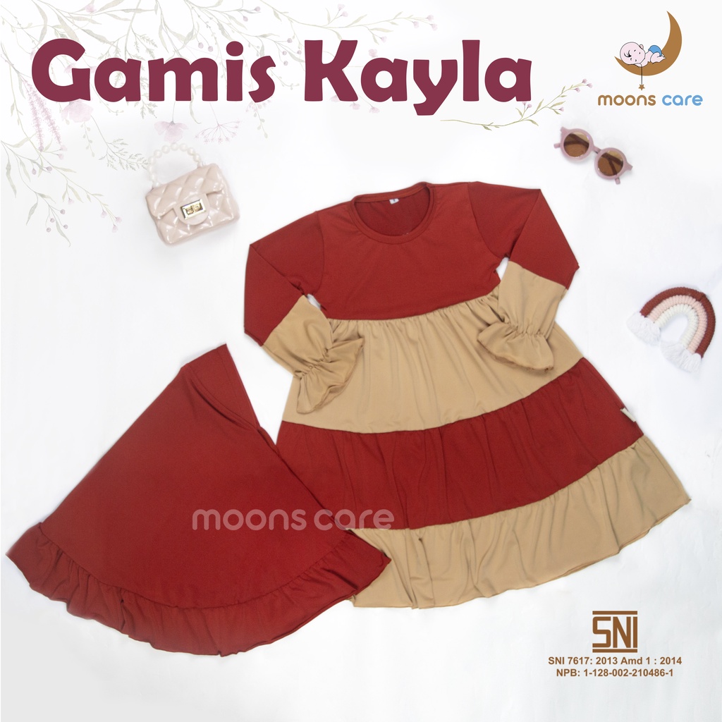 moons care SNI Gamis Renda kayla Anak Polos | Busana Gamis Muslim Anak Bayi Perempuan - gamis lebaran - gamis lebaran syari kualitas premium - gamis anak perempuan