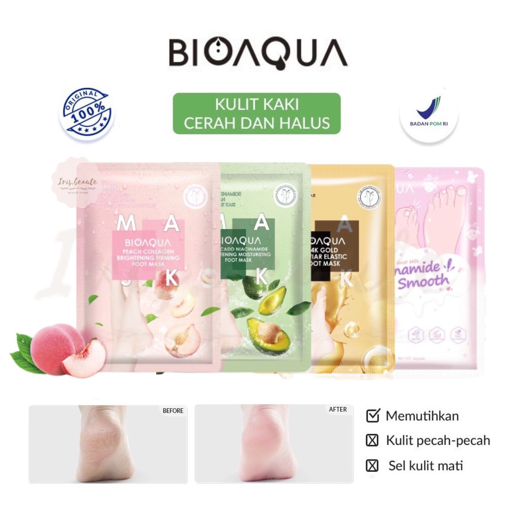 BIOAQUA Niacinamide Brightening Foot Mask / Masker Kaki