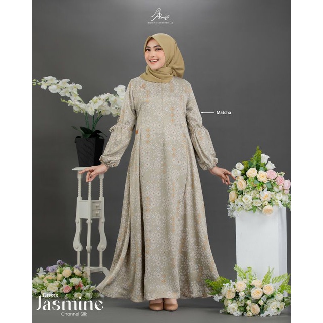 Terbaru Dress Jasmine ArRafi✔️ baju dress gamis motif wanita  dres jasmin Ar Rafi pakaian kekinian w