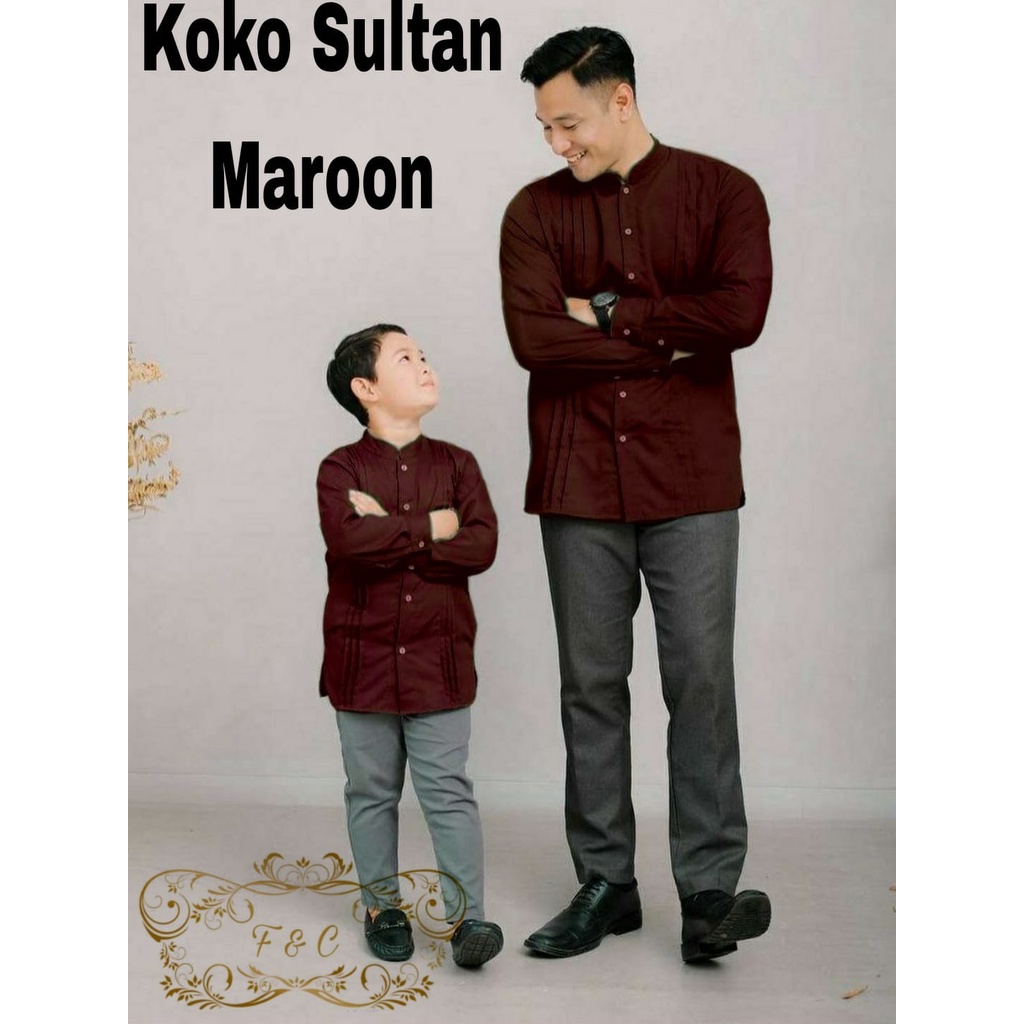 Feodora/Promo/Koko sultan dewasa / pakaian pria dewasa / kemeja premium pria / atasan pria model terbaru / koko dewasa (GOOD QUALITY)