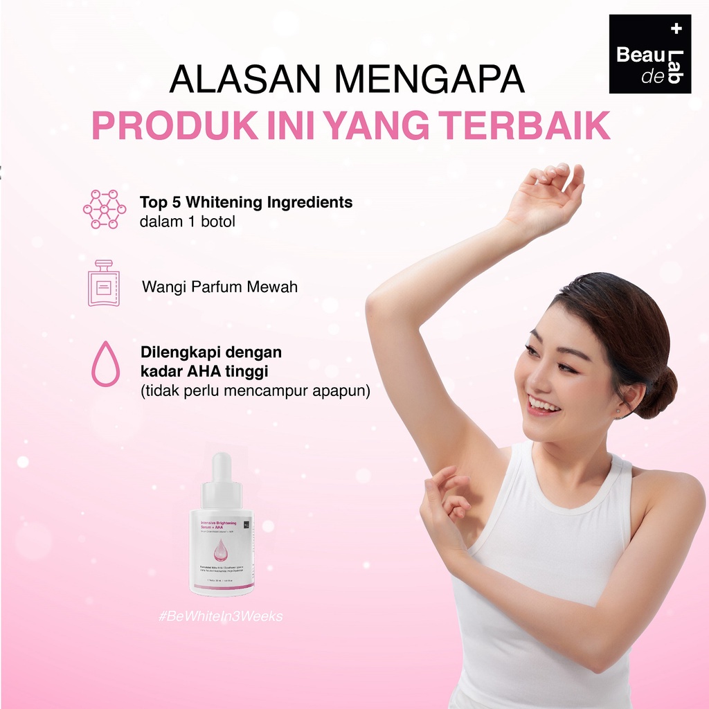 NEW ⭐BAGUS⭐ BEAUDELAB Underarm Brightening Serum AHA 30ml | Pemutih Ketiak Selangkangan Area Lipatan Instan Cepat| Penghilang Bekas Luka