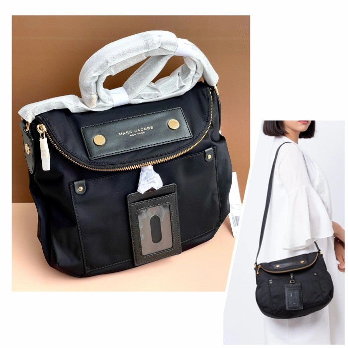 Terlaris Marc Jacobs Preppy Nylon Large Black