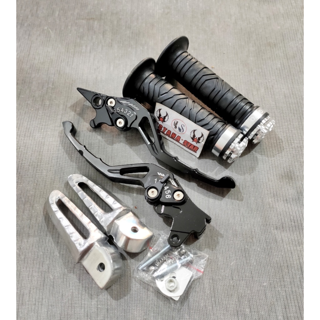 Handle rem cnc beat karbu+grip ring cnc+step belakang cnc harga untuk 1 paketan