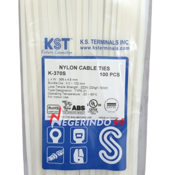 

Terlaris Kabel Tie Kst / Kabel Tis 370 X 7.6 / Nylon Cable Ties