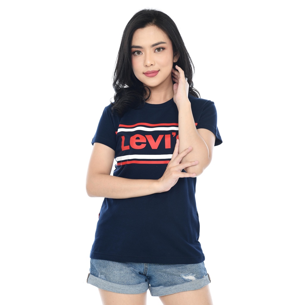 Kaos Levi's | Kaos Cewek | Motif Stripe