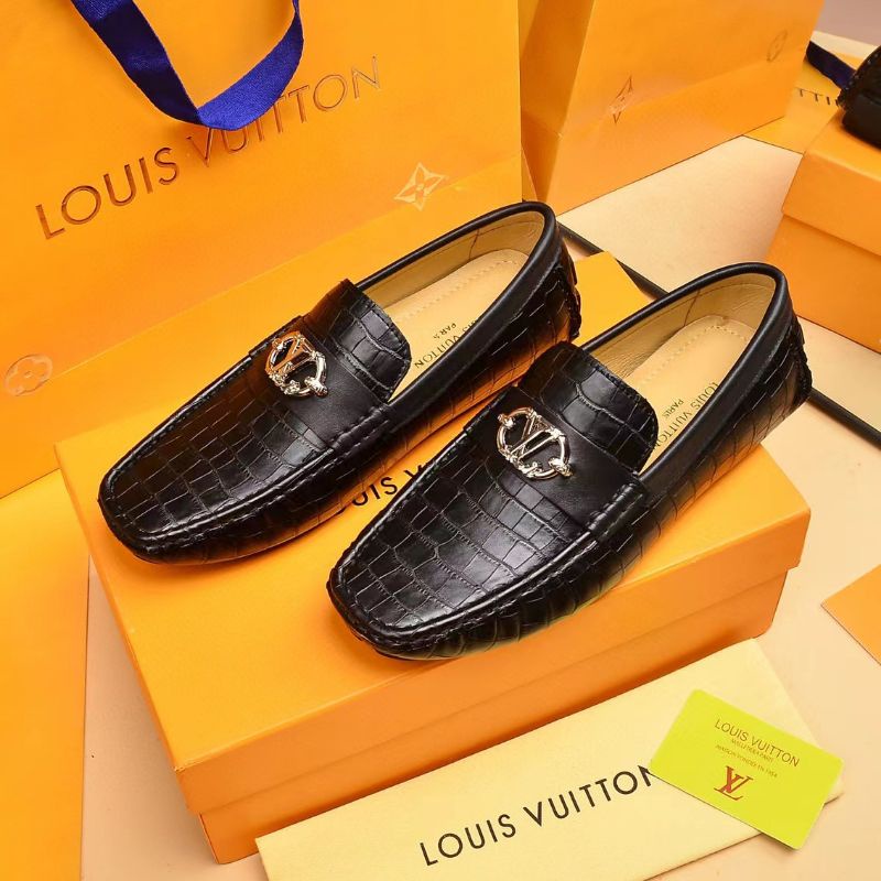 sepatu lv cowok slip on pria men shoes loafer p1shoes premium terbaru