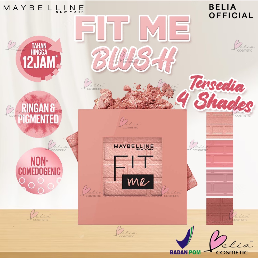 ❤ BELIA ❤ MAYBELLINE Fit Me Blush Make Up (Blush Untuk Wajah Lebih Cerah Dan Tahan Lama)  Pigmented