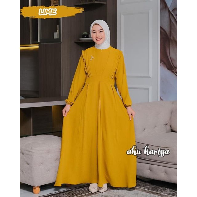 NEIRA GAMIS REMAJA AKU KARISSA BAJU MUSLIM SIMPLE POLOS BUSUI CANTIK ORI REALPICT ITY CREPE PREMIUM 