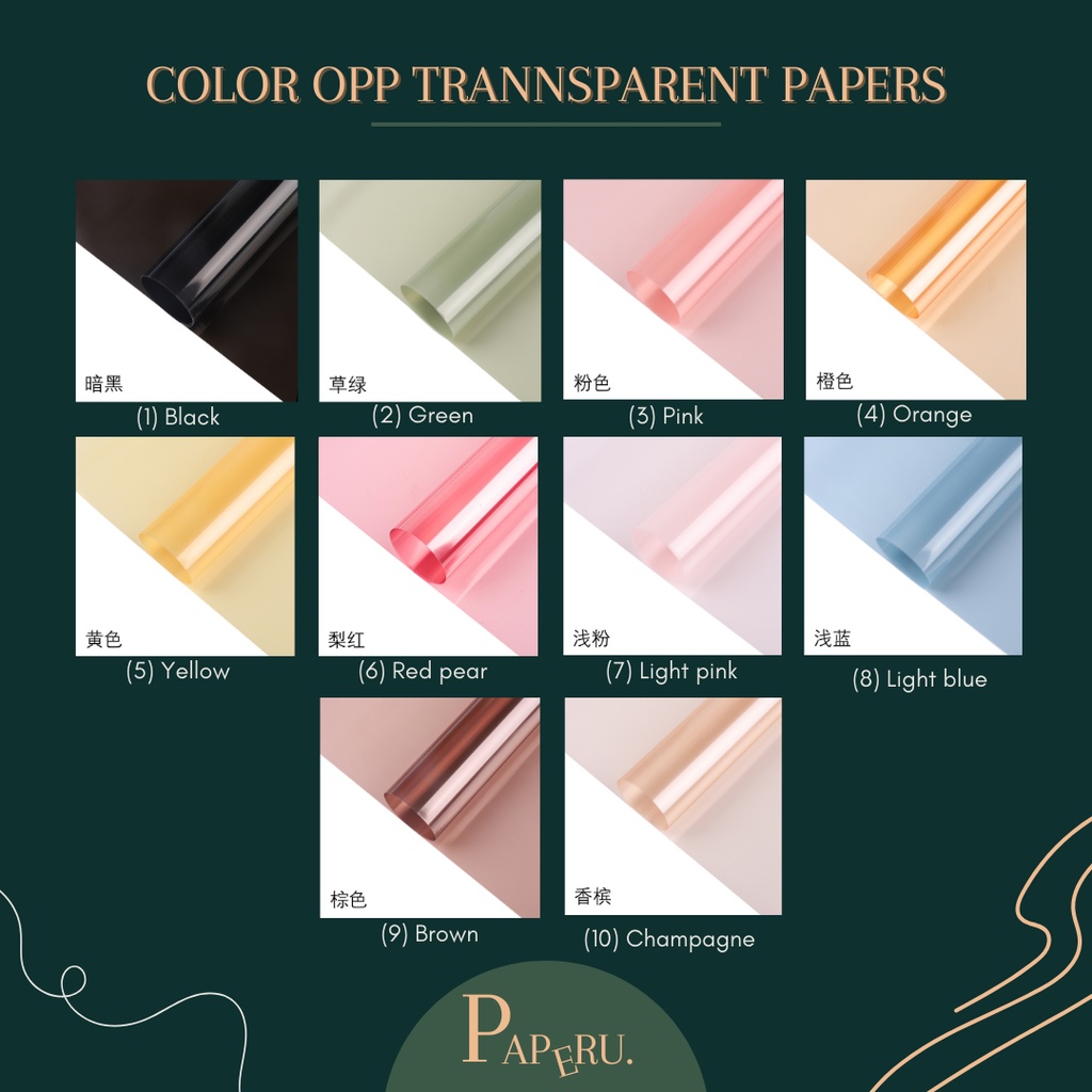 

[PAPERU] Kertas OPP Transparan Wrapping Paper Kertas Bunga