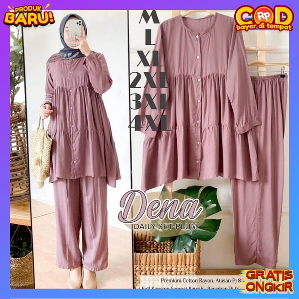 Baju Lebaran Kekinian Stelan Perempuan Model Terbaru Bsju Kondangan Cewek Modern Pakaian Noslem Nyam