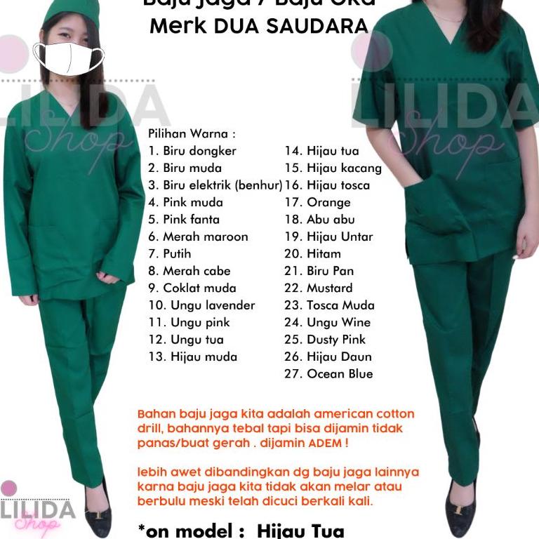 BEST PRODUCT baju jaga ( OKA) merk Dua SAUDARA LENGAN PENDEK & PANJANG merk Dua SAUDARA baju ok dokt