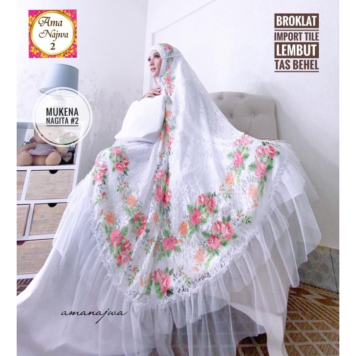 MUKENA DEWASA JUMBO TERBARU 2022 2023 BROKAT BRUKAT TILE IMPORT ADEM PREMIUM RENDA MEWAH FREE TAS/MU