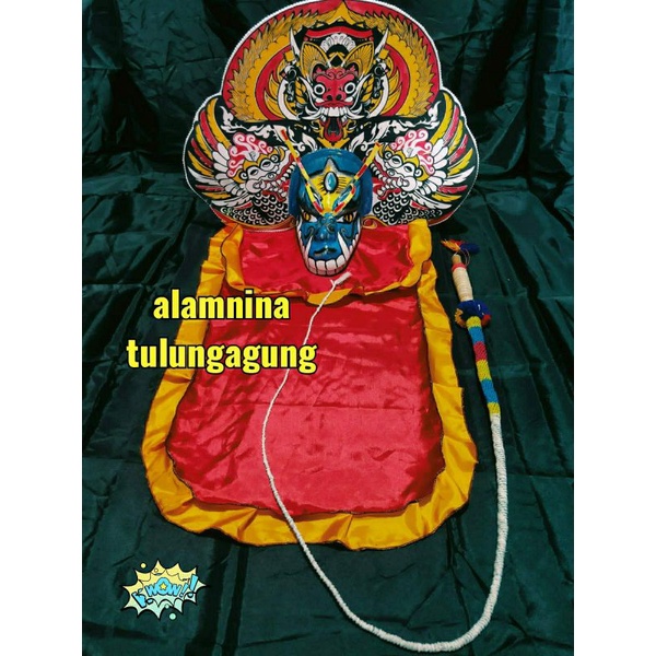 barongan devil barongan spon devil cambuk dihiasi selimut panjang