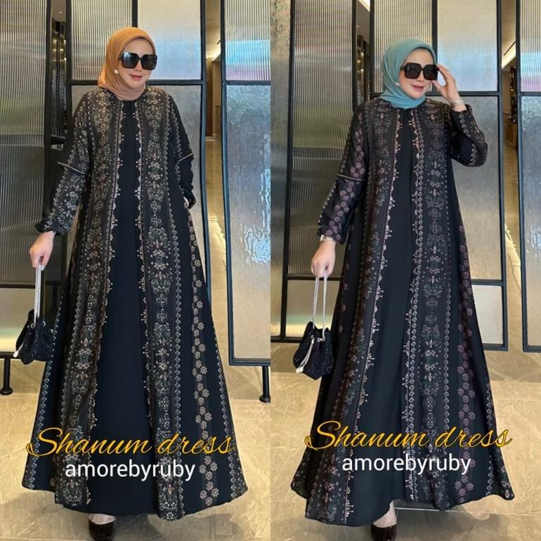 TERLARIS gamis mewah terbaru ruby by amore shanum dress Murah