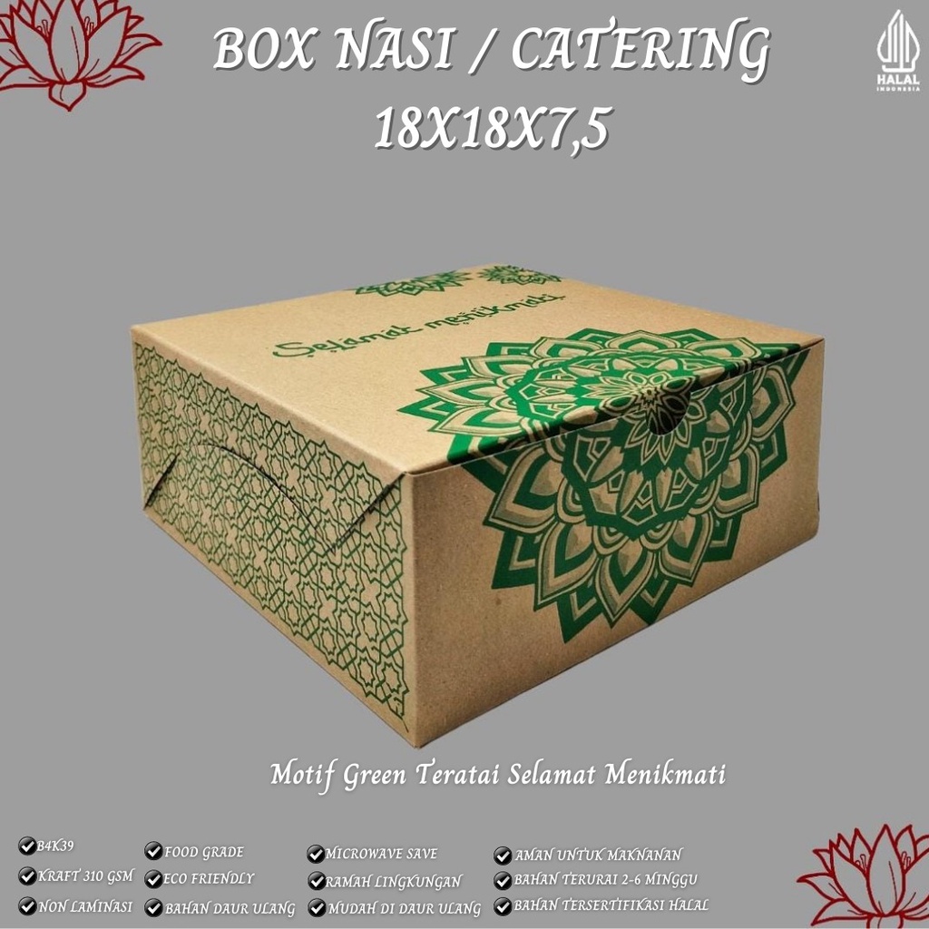 Box Catering Dus 18x18 Motif Dus 18x18 (B4K39-Non Laminasi)