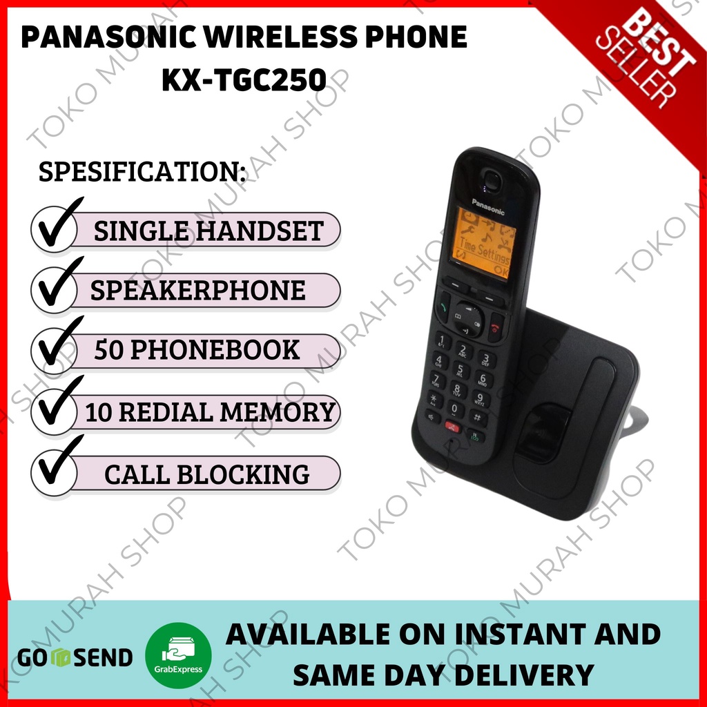 Telepon Tanpa Kabel Panasonic / Telepon Wireless Panasonic KX-TGK210 - Putih