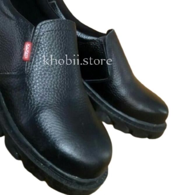 ✷ Sepatu Safety Pria Sepatu Safety Boots Kickers Ujung Besi ۝