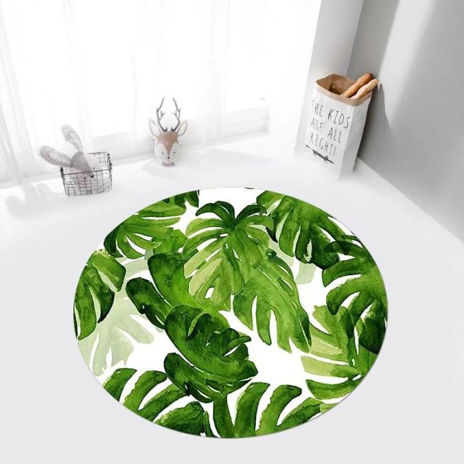 karpet bulat modern minimalis antislip belgi turki impor mewah