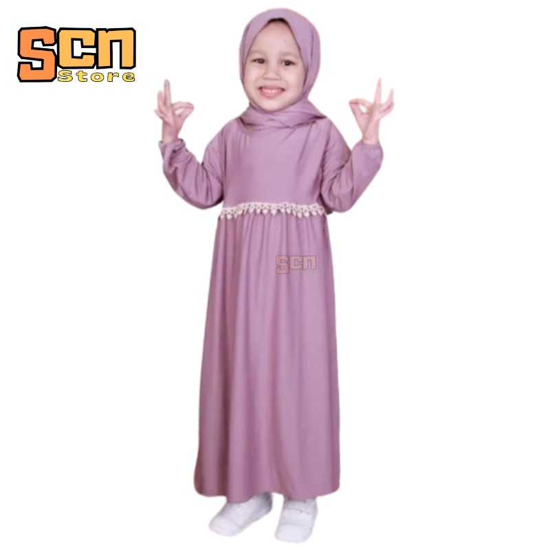 Gamis anak perempuan usia 3-12 tahun / Pakaian muslim anak perempuan