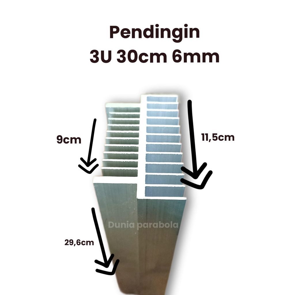 PENDINGIN HEATSINK 3U 30CM 6MM SUPER TEBAL