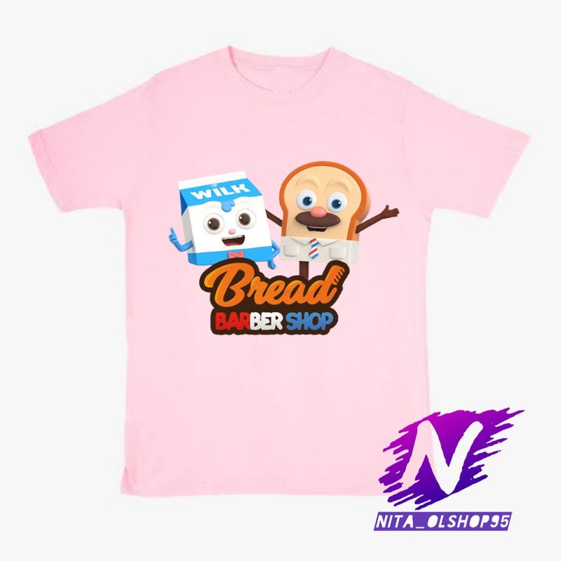 baju anak kaos anak kartun bread barbershop