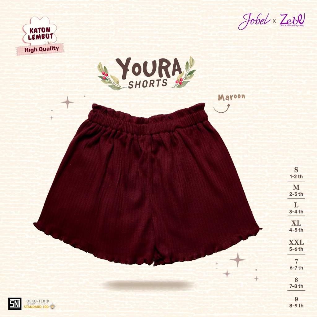 Celana Pendek Anak Perempuan Jobel Youra Shorts 1-4 Tahun