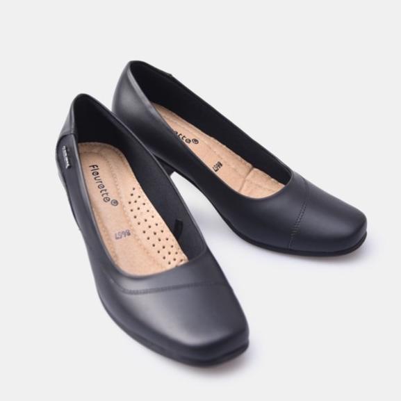 TERBARU Fleurette | Sepatu Kerja Pantofel Wanita | 8667 Hitam