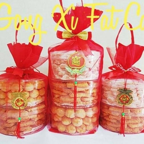 $$$$] 12 tas tile hampers kuker imlek natal toples 250 grms dan 500 grms