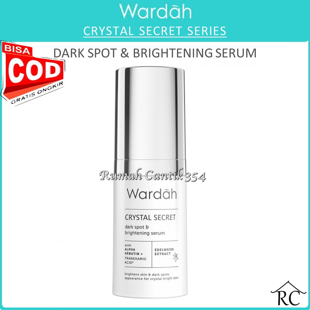 COD - Wardah Crystal Secret Dark Spot &amp; Brightening Serum 20 ml (Serum Mencerahkan) - RUMAH CANTIK 354 MEDAN BEAUTY KOSMETIK SKINCARE MEDAN