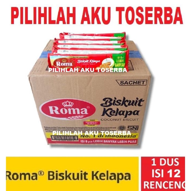 

Biskuit Roma Kelapa Renceng - ( HARGA 1 DUS )