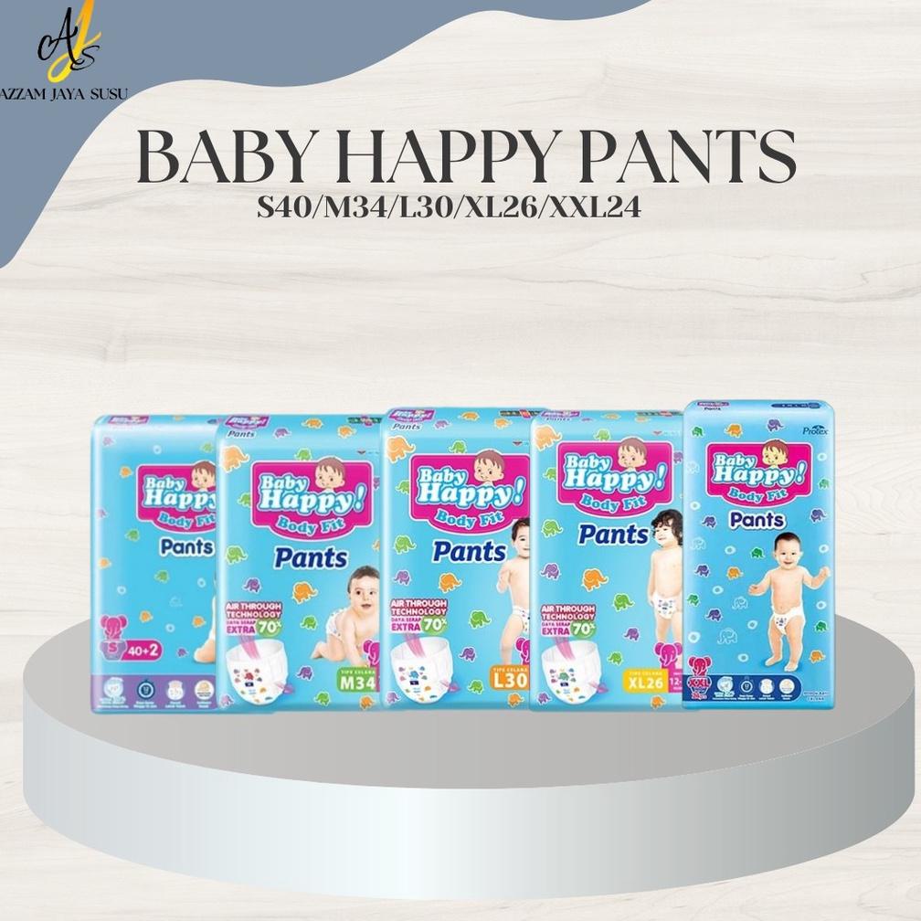 Baby happy pants size S40,M34,L30,XL26,XXL24 azzam jaya susu