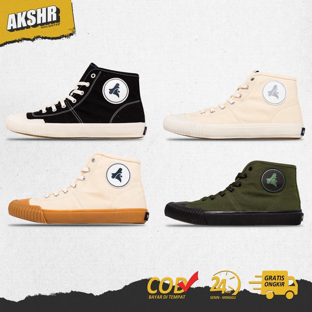Sepatu Sneakers Brodo Vulcan High Warna Olive Bs / Off White Ws / Black White Ws / Off White Gs - Or