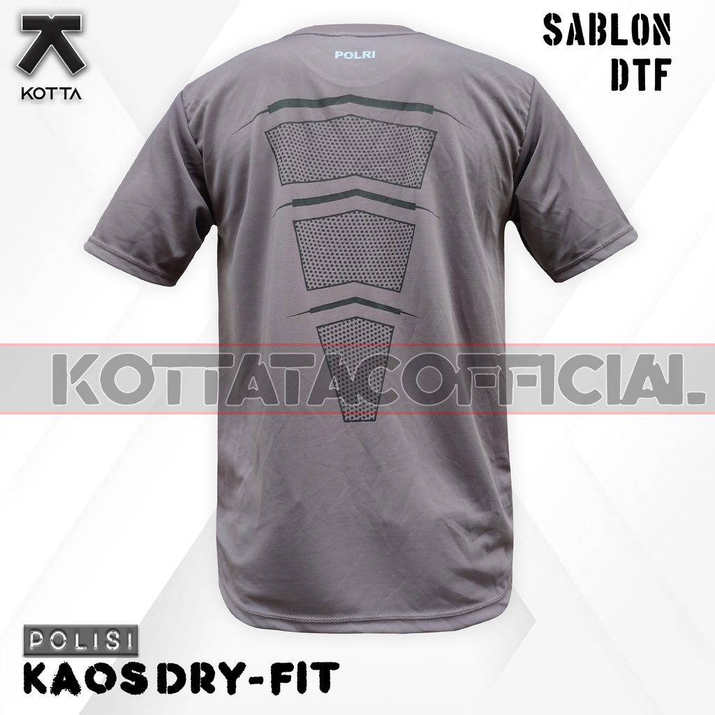 KAOS DRYFIT POLISI - KAOS OLAHRAGA POLISI - KAOS JERSEY POLISI COKELAT