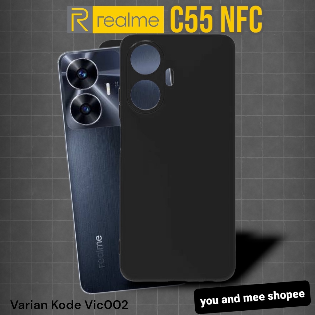 Silicone HITAM Case REALME C55 NFC C33 C35 C31 C30s C30 C25 C25s C25y C21 C21Y C20 C17 C15 C12 C11-2021 Silikon Casing Full Cover Body Pelindung Camera Protective Shockproof Slim Phone TPU Anti Scratch Soft Hitam Gelap Tipis S y 2020 2022 New 4G 5G Kamera