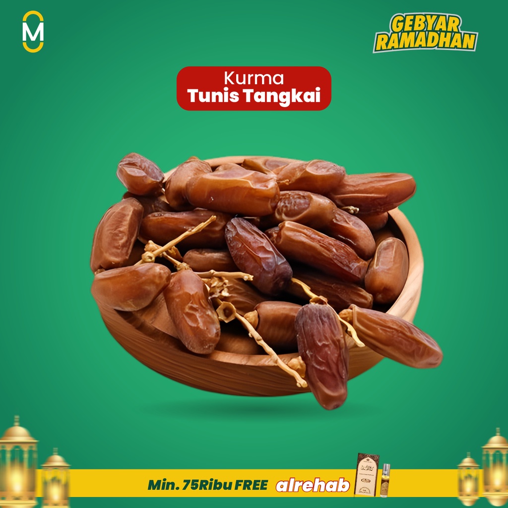 Kurma Tangkai Tunisia 1 kg Manis  | Kurma menu berbuka puasa | kurma ecer &amp; grosir