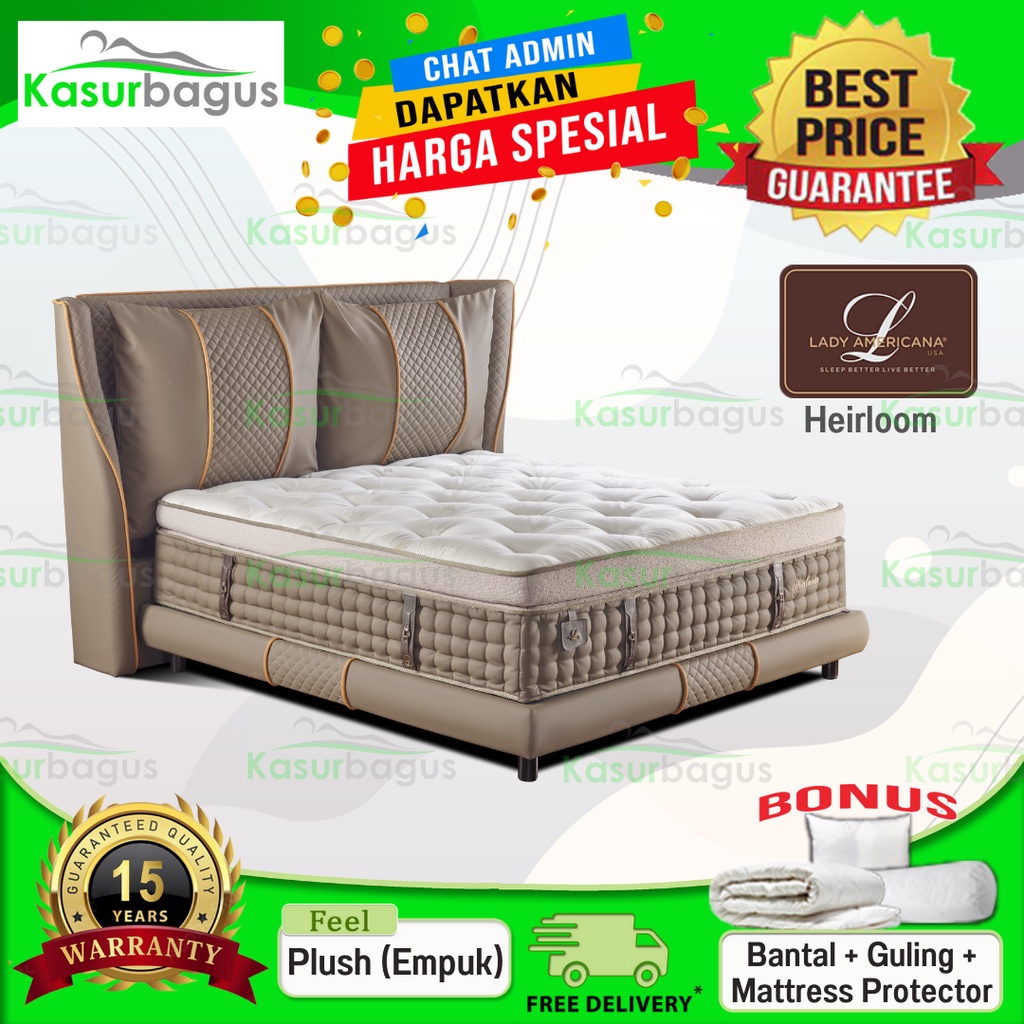 Lady Americana Kasur Springbed Heirloom - Full Set  100x200