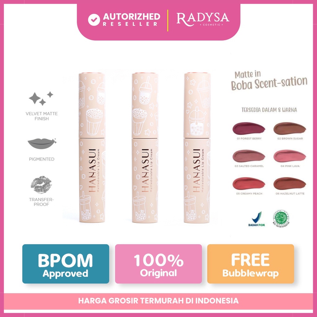 𝐑𝐀𝐃𝐘𝐒𝐀 - HANASUI Mattedorable Lip Cream Boba Edition