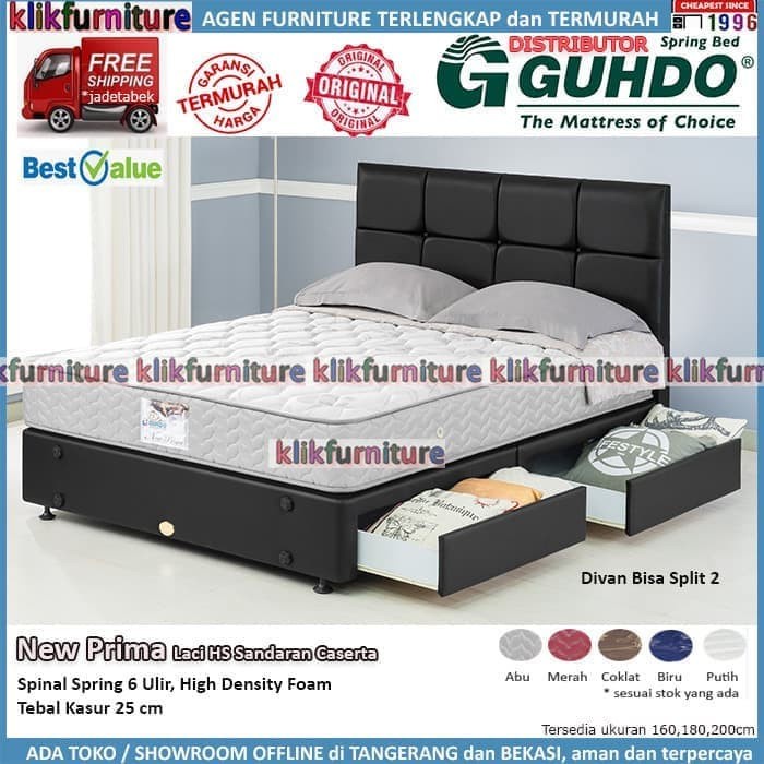 Tempat Divan Laci Hs+Sandaran Caserta (160X200 Cm) Guhdo Springbed