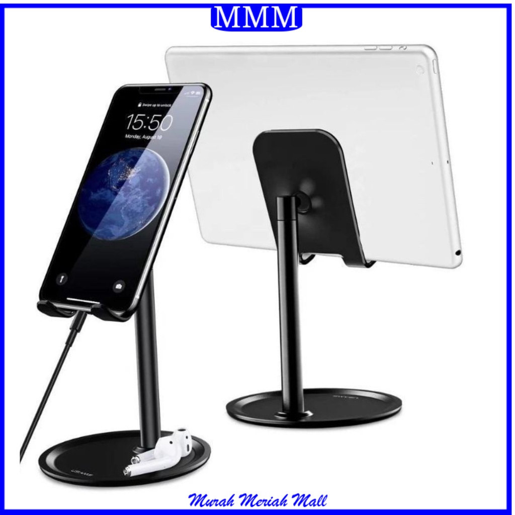 MMM Stand Holder HP Anti Slip KODE SHA63 Alloy Phone Holder Handphone Tablet Universal Import