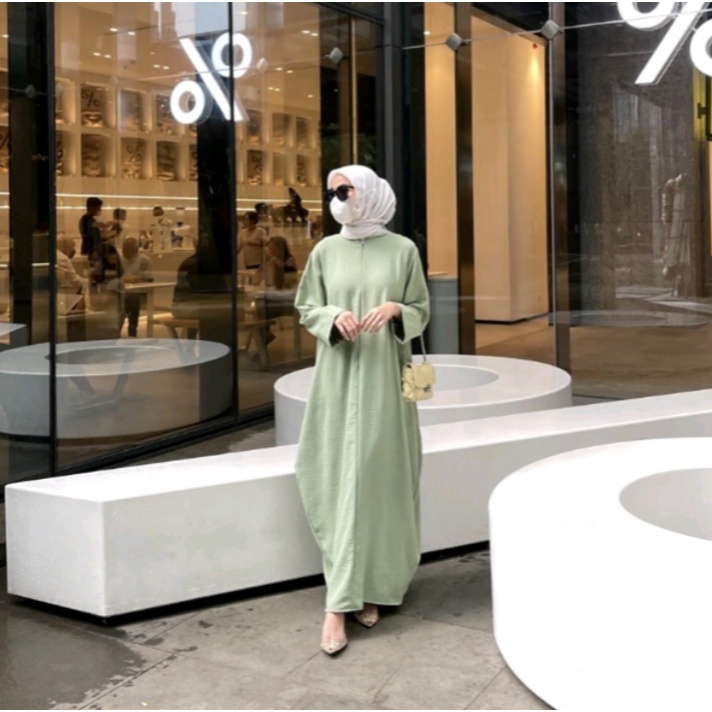 KAFTAN WANITA CRINKLE POLOS BIGSIZE // ABAYA TURKEY REMAJA TERBARU