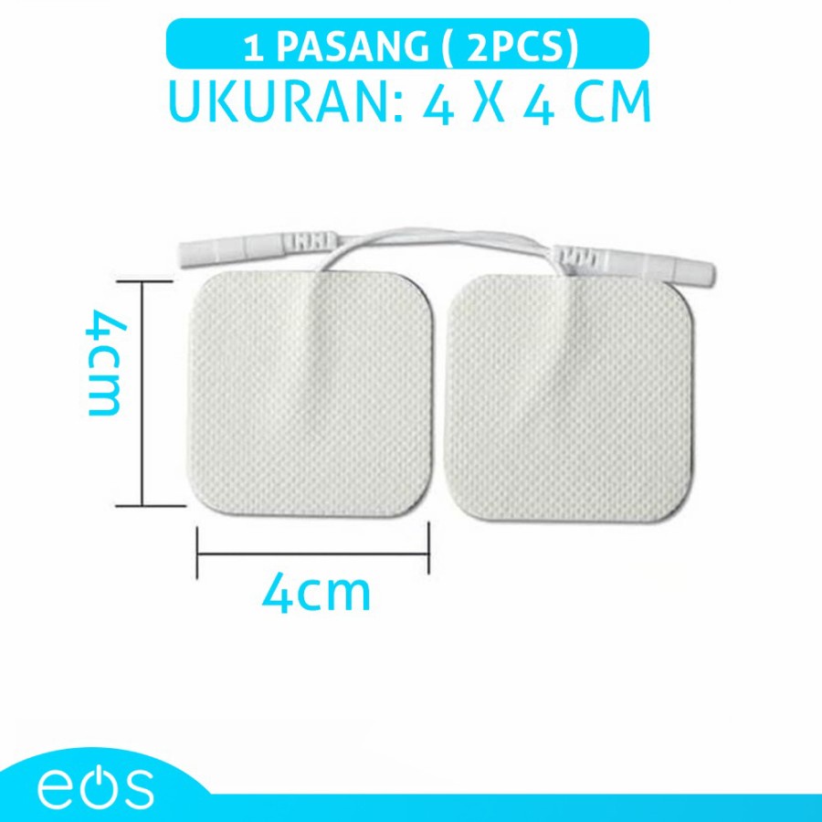 Tens/EMS electroda pads alat terapi listrik 4 x 4 cm 1 pasang