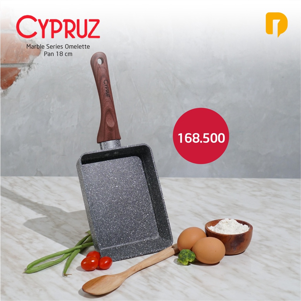 Cypruz Marble Series Omelette Pan 18 cm