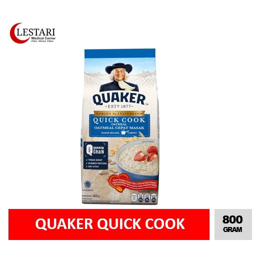 

Quaker Oats Quick Cook 800gr [Biru]